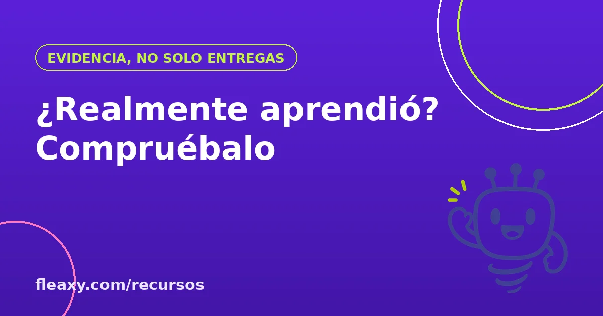 Quiz de comprobación de aprendizaje al terminar una tarea hecha con apoyo de IA